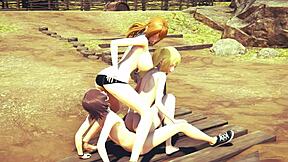 Lucy And Nami In Hentai Threesome