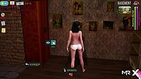 I'm playin a game in the kitchen and gettin a creampie