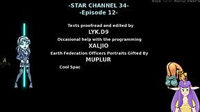 Anime porn with big-boobed princess in space battle
