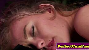 Beautiful European masseuse gives a facial finish