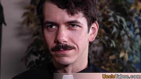 His New Pastor Stud Confesses In Gay Bareback Anal Fucking Cum Blowjob