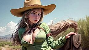 Ai leads big tits girls in hentai anime story