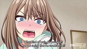 Busty classmate begs for sex after breakup in wild hentai subtitled scene.