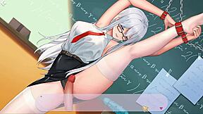 Hentai game featuring hot milf with big tits and ass in missionary.