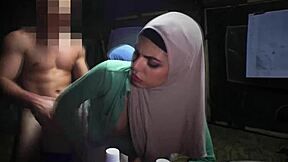 Horny afghan babes fuck american soldiers at party.