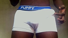 Nigerian twink with massive cock in action