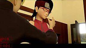 hinata sleeps heavy while getting pounded by monster cock in hentai