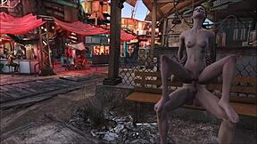 Brunette Gets Fucked Publicly in Fallout 4 Diamond City