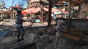 Brunette Gets Fucked Publicly in Fallout 4 Diamond City