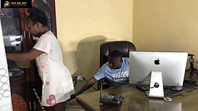 my hr fucks me badly in the office early morning for not cleaning before he came to work on monday