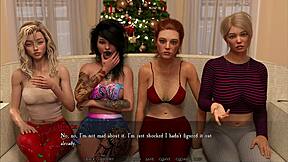 I witness an amazing threesome with two hoties in this anime game