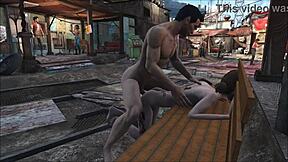 Brunette Gets Fucked Publicly in Fallout 4 Diamond City