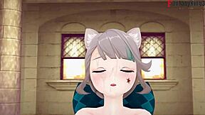 Lynette from Genshin Impact gets naughty with POV sex and sucking