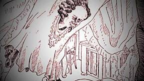 Vintage erotic drawings tease timeless fantasies