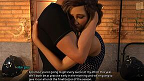 Beautiful adult cartoon with big ass MILF, Erotic PC game