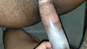 Ebony's Emotional Car Creampie Protected By Condom On Big Cock