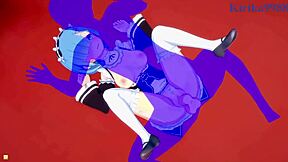 Emilia and Rem's Big Tits Creampie with Subaru in Re Zero Hentai