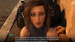 Beautiful adult cartoon with big ass MILF, Erotic PC game