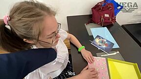 Young Petite 18+ Cutie Gets Blowjob and Creampie Close Up