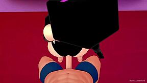 Enderwoman in Minecraft hentai 3D, fun in swimsuit or more?