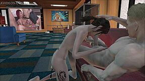 does she suck with a vibrator in her ass?