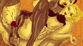 Vintage erotic comic illustration