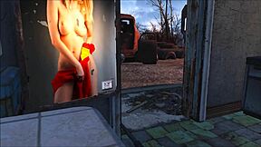 Blonde teen in fallout 4 uses dildo for intense masturbation!