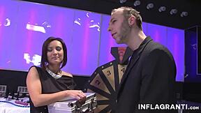 Amateurs sucking and fucking dicks at party with students and milfs