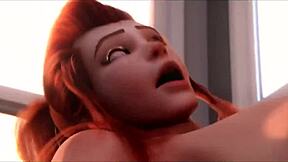 hyggelig å være på toppen i denne 3d hentai ride-scenen