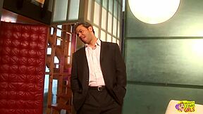 hey girls, wanna see these virtual lesbians lick pussy and fuck with a dildo on the leather sofa?