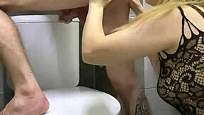 Fucked Husband in Toilet, Licked Ass