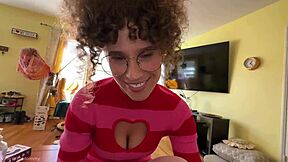 my dirty christmas story, jizz the season with big tits and footjob fun