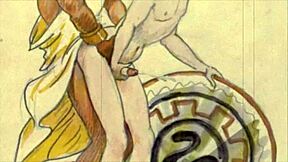 Vintage Erotic Cartoon Illustration