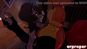 Vrh Luna in a hardcore gang bang scene in anime porn