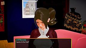 teen's big tits in family game