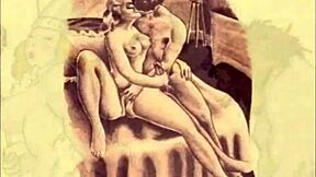 Vintage Erotic Cartoon Illustration