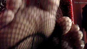 BBW Mistress Rubs Feet in Stockings for Fetish ASMR