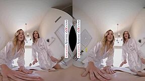 Small-boobed blondes give tight ass massages and blowjobs