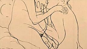 Vintage erotische Zeichnungen haben mich auf Retro-Vibes gehakt