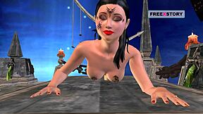 Indian Bhabhi in Animated Cartoon Performs Sexy Positions and Masturbates with Candle