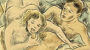 Vintage erotic illustration with retro charm 😍
