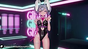 Ibuki Undresses Ass Rabbit Toy Dance