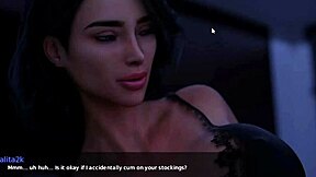 milfy city step mom footjob til cum on ass and boobs