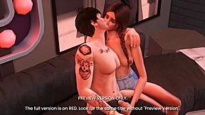 Tipsy Stars Engage in Intense Kissing and Sex in 3D Hentai Cartoon Preview