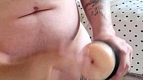 Hey, you ever watch a guy jerk off just to chill out like this?