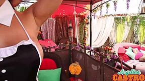 bootylicious cougars angelina castro in sensual lingerie