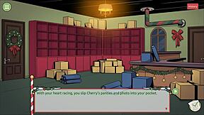 Claus Secret Surprise Xmas Hentai Game Ep 3: Mrs Santa Teases With Underskirt Anal Plug?