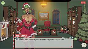 Claus Secret Surprise Xmas Hentai Game Ep 3: Mrs Santa Teases With Underskirt Anal Plug?