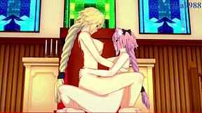 Jeanne d'Arc, Tamamo no Mae, and Astolfo in Fate Grand Order Anime