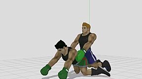 little mac explores gay sex with bareback encounters in game world